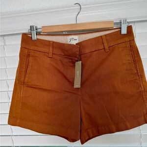 J.Crew Re-Imagined Rust Cotton Stretch Chino Shorts Size 4 NWT
